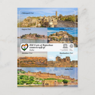UNESCO WHS - Backe Fort i Rajasthan Vykort
