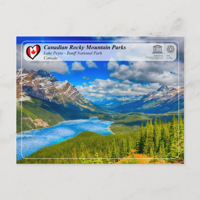 Unesco WHS - Banff nationalpark Vykort (Framsida)