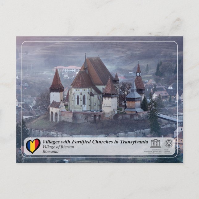 UNESCO WHS - Biertan by Postkort Vykort (Framsida)