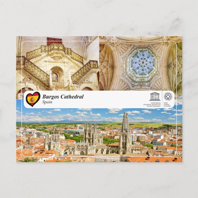 UNESCO WHS, Burgos domkyrka / Catedral de Burgos Vykort (Framsida)