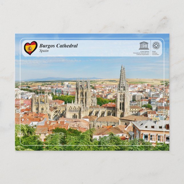 UNESCO WHS, Burgos katedral / Catedral de Burgos Vykort (Framsida)