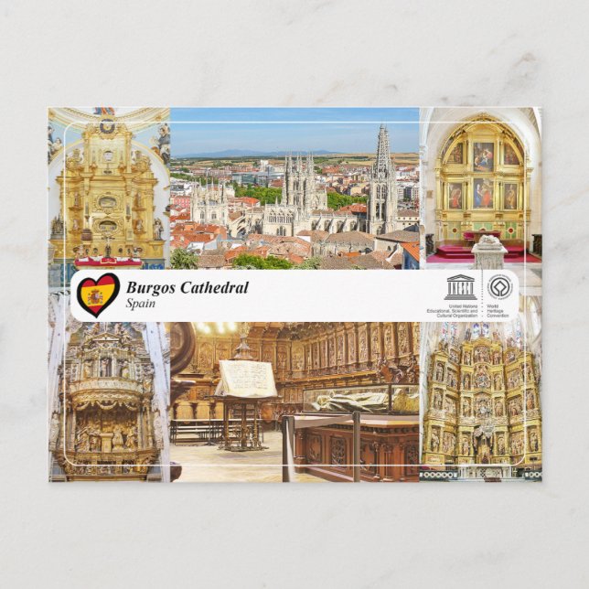 UNESCO WHS, Burgos katedral / Catedral de Burgos Vykort (Framsida)