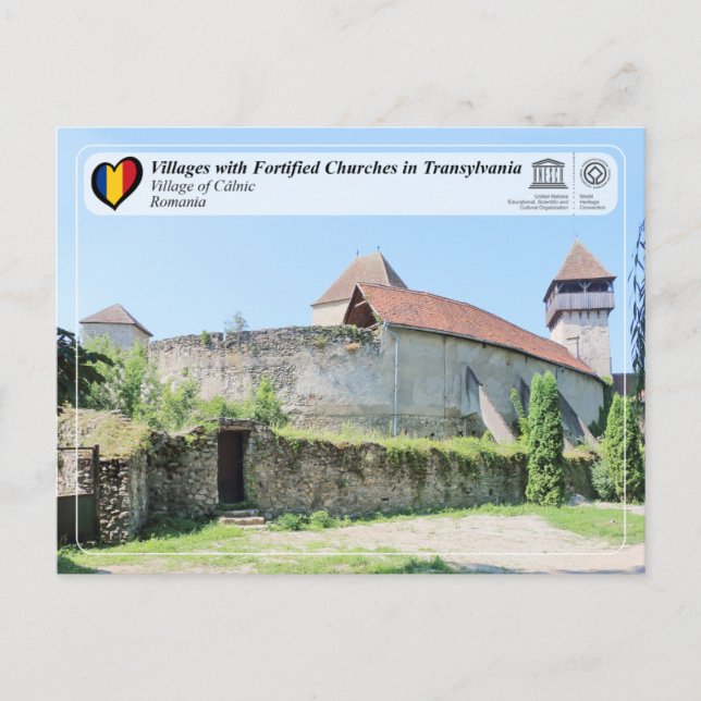 UNESCO WHS - By Călnic Postkort Vykort (Framsida)