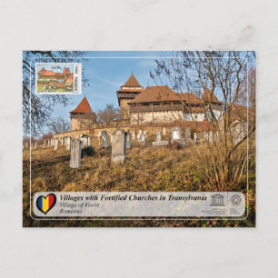 UNESCO WHS - By Viscri (frimärksutgåva) Pos Vykort