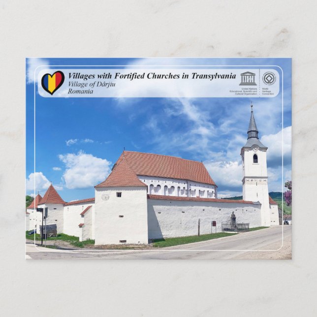 UNESCO WHS - byn Dârjiu vycard Vykort (Framsida)