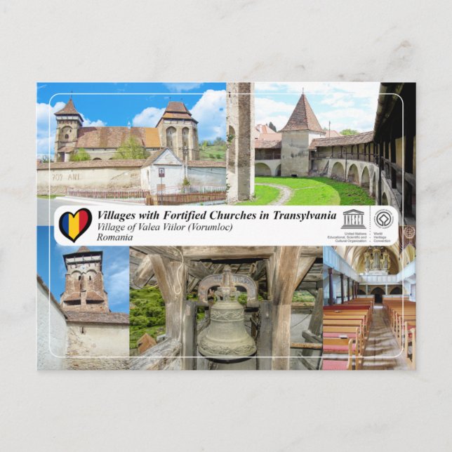 UNESCO WHS - Byn Valea Viilor vykort (Framsida)