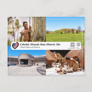 UNESCO WHS - Cahokia Mounds State Historical Site Vykort