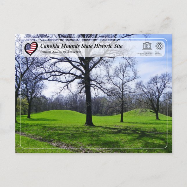 UNESCO WHS - Cahokia Mounds State Historical Site Vykort (Framsida)