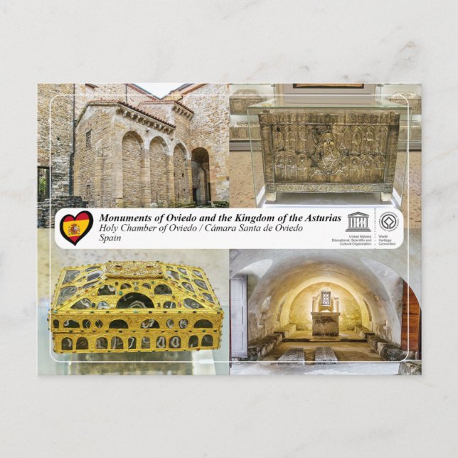 UNESCO WHS - Cámara Santa de Oviedo Vykort (Framsida)