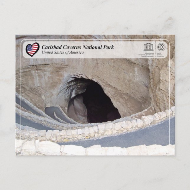 Unesco WHS - Carlsbad Caverns nationalpark Postca Vykort (Framsida)