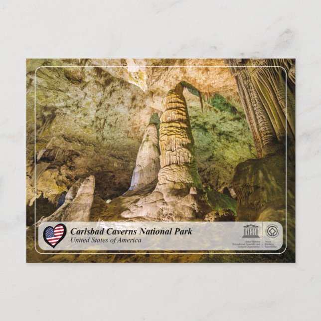UNESCO WHS - Carlsbad Caverns nationalpark Vykort (Framsida)