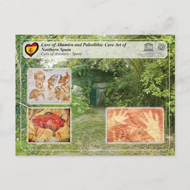 UNESCO WHS - Cave of Altamira / Cueva de Altamira Vykort (Framsida)