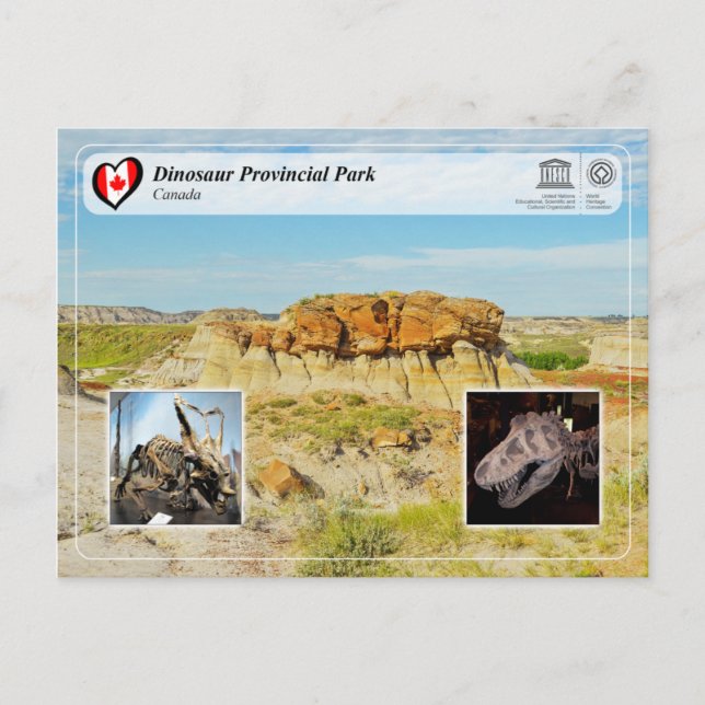 UNESCO WHS - Dinosaur Provincial Park Vykort (Framsida)