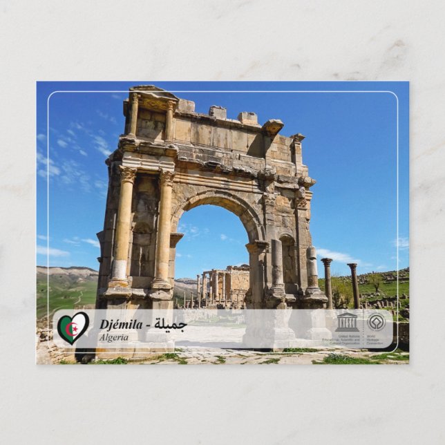 Unesco WHS - Djémila - ج م ي ل ة Vykort (Framsida)