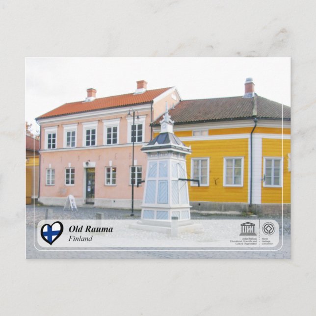 UNESCO WHS - Gamla Rauma Vykort (Framsida)