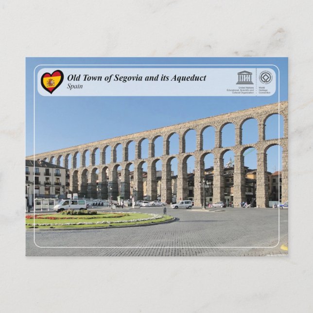 UNESCO WHS - Gamla staden i Segovia och dess akved Vykort (Framsida)