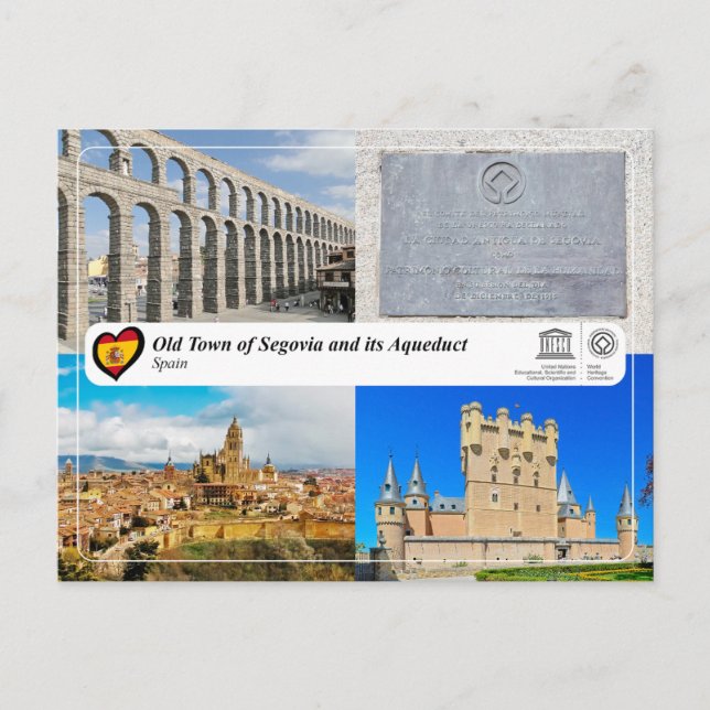 UNESCO WHS - Gamla staden i Segovia och dess akved Vykort (Framsida)