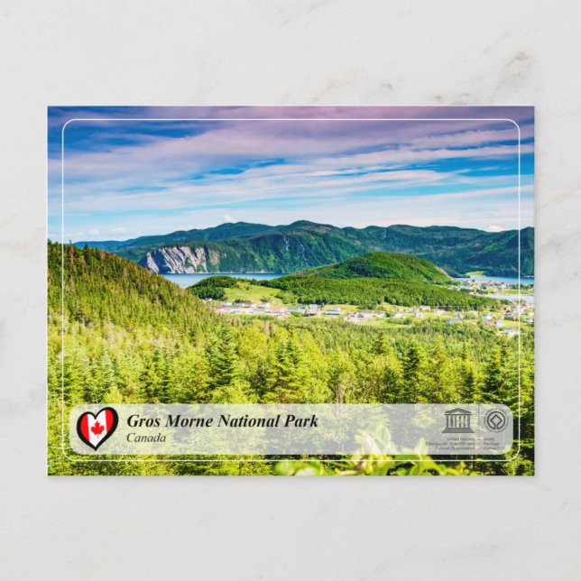 Unesco WHS - Gros Morne nationalpark Vykort (Framsida)