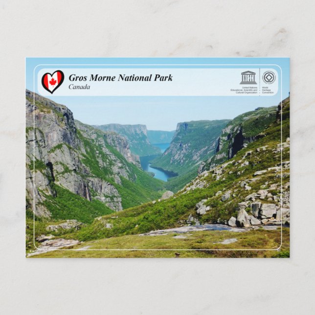 Unesco WHS - Gros Morne nationalpark Vykort (Framsida)