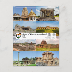 Unesco WHS - Group of Monuments at Hampi Vykort