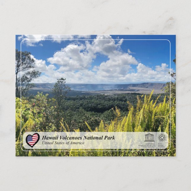 UNESCO  WHS - Hawaii Volcanoes National Postkort Vykort (Framsida)