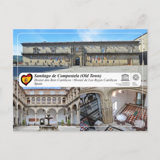 Unesco WHS - Hostal dos Reis Católicos Vykort (Framsida)