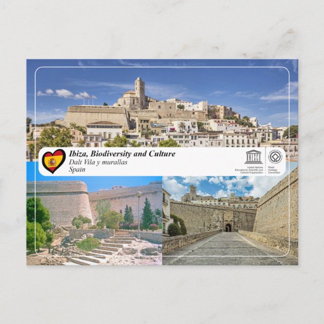 UNESCO WHS - Ibiza/Eivissa - Dalt Vila och murar Vykort (Framsida)