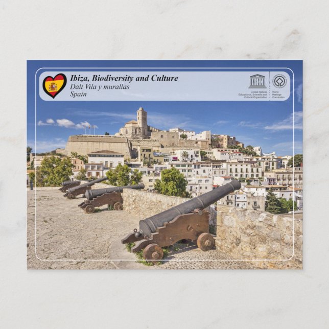 UNESCO WHS - Ibiza/Eivissa - Dalt Vila och murar Vykort (Framsida)