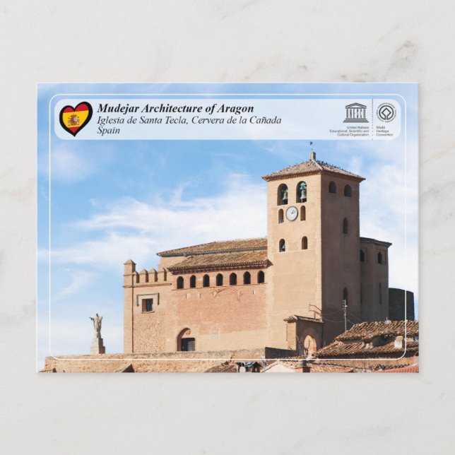UNESCO WHS - Iglesia de Santa Tecla Vykort (Framsida)