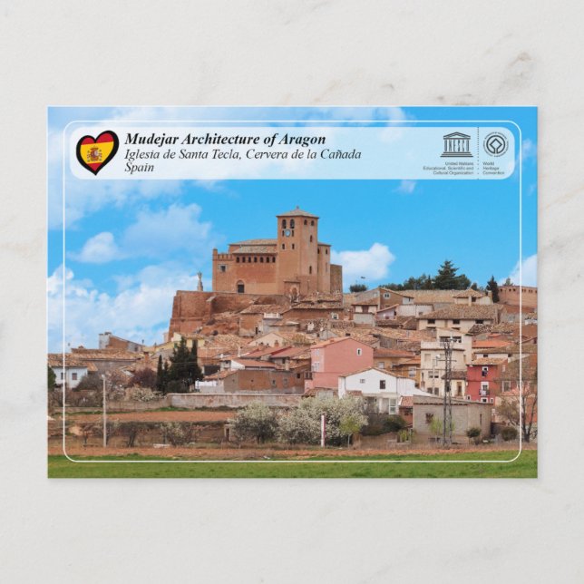 UNESCO WHS - Iglesia de Santa Tecla Vykort (Framsida)