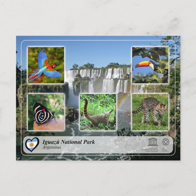 Unesco WHS - Iguazu nationalpark Vykort (Framsida)