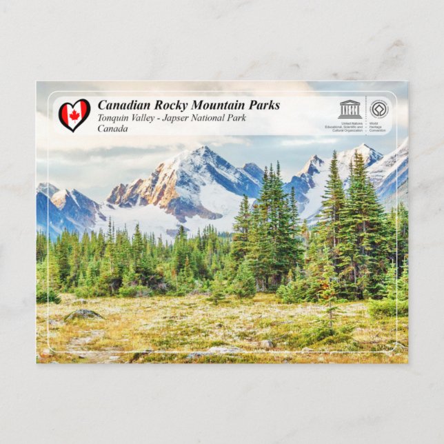 Unesco WHS - Jasper nationalpark Vykort (Framsida)