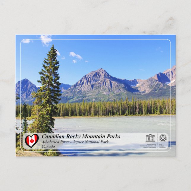 Unesco WHS - Jasper nationalpark Vykort (Framsida)