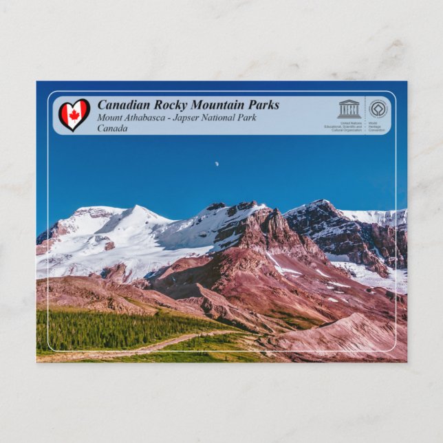 Unesco WHS - Jasper nationalpark Vykort (Framsida)