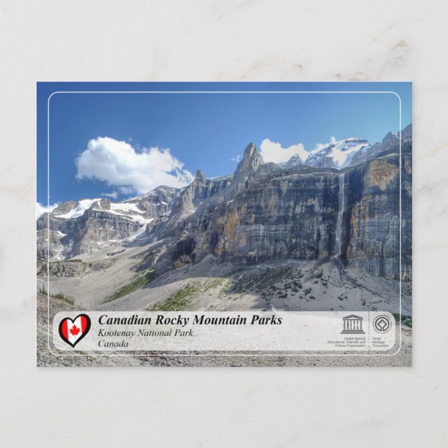 UNESCO WHS - Kootenay nationalpark Vykort (Framsida)