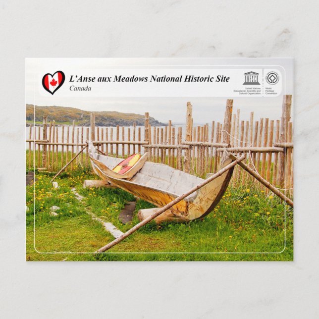 Unesco WHS - L'Anse aux Meadows Vykort (Framsida)