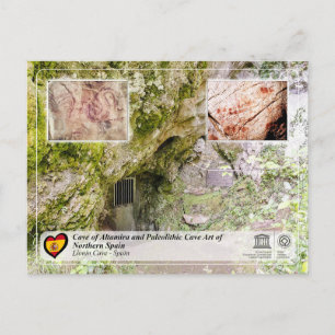 UNESCO WHS - Lloníngrottan / Cueva de Llonín Vykort