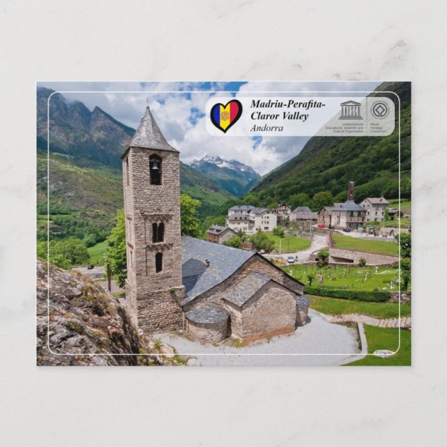 UNESCO WHS - Madriu-Perafita-Claror Valley Vykort (Framsida)