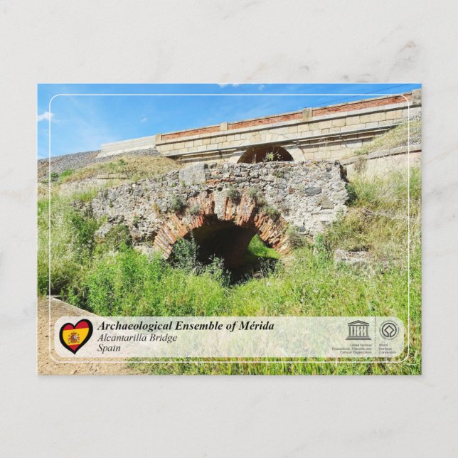 UNESCO WHS - Mérida - Alcantarilla-bron Vykort (Framsida)