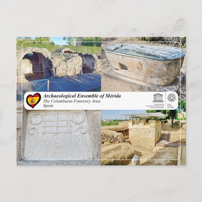 UNESCO - WHS - Mérida - Begravningsområdet Columba Vykort (Framsida)