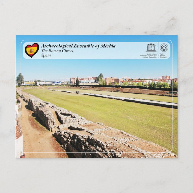 UNESCO WHS - Mérida - Den romerska cirkusen Vykort (Framsida)