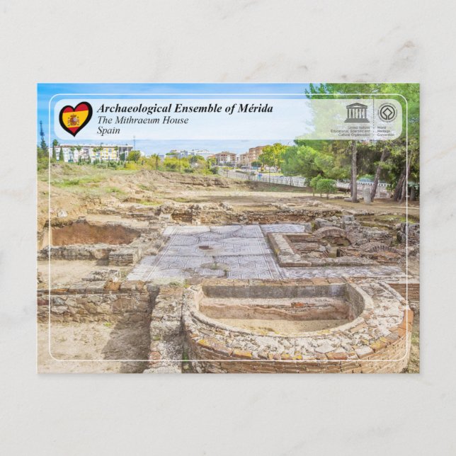 UNESCO - WHS - Mérida - Mithraeumhuset Vykort (Framsida)