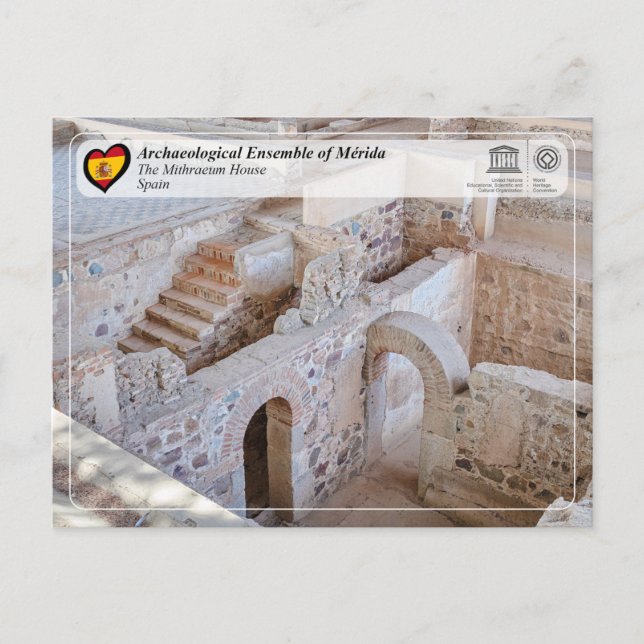 UNESCO - WHS - Mérida - Mithraeumhuset Vykort (Framsida)