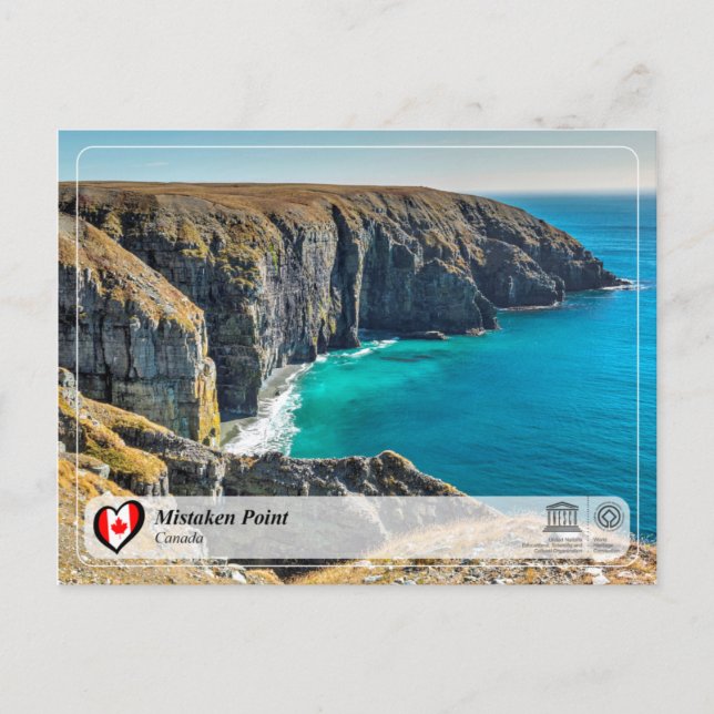UNESCO WHS - Mistaken Point Vykort (Framsida)