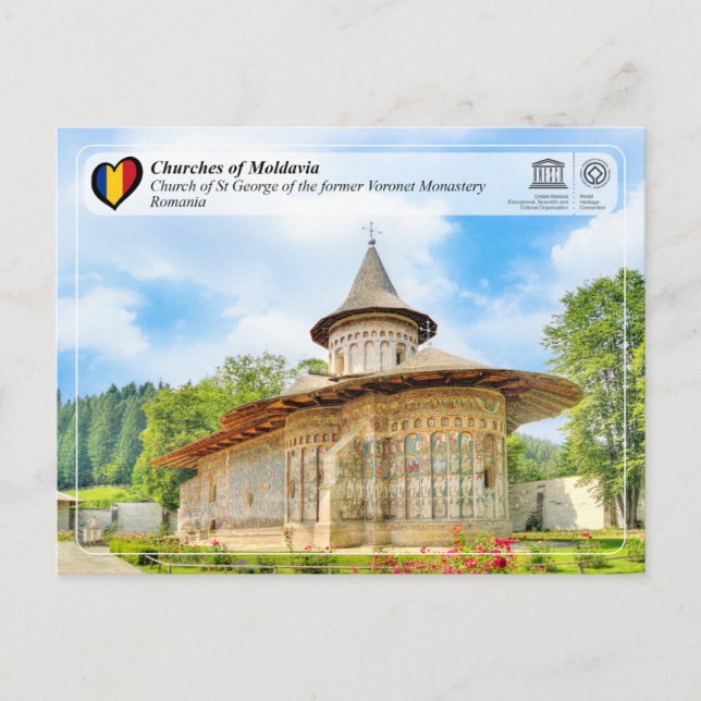 Unesco WHS - Moldaviens kyrkor - Voronet Vykort (Framsida)