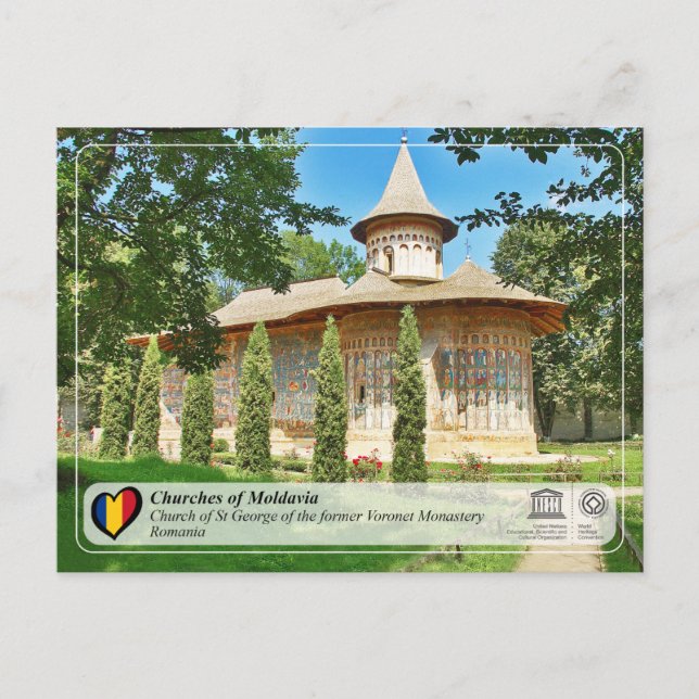 Unesco WHS - Moldaviens kyrkor - Voronet Vykort (Framsida)