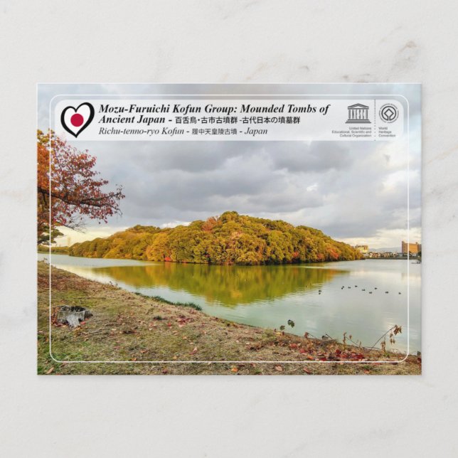 UNESCO WHS - Mozu Kokul - Richu-tenno-ryo Kokul Vykort (Framsida)