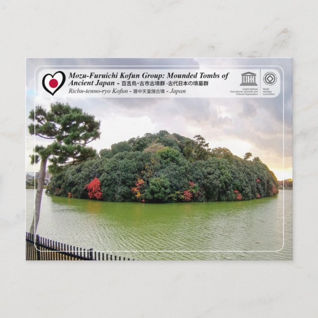 UNESCO WHS - Mozu Kokul - Richu-tenno-ryo Kokul Vykort (Framsida)