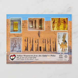 Unesco WHS - Nubianska monument - Abu Simbel Vykort