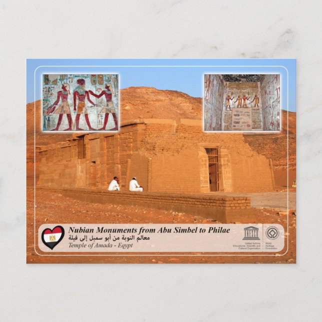 UNESCO WHS - Nubiska monument - Amadas tempel Vykort (Framsida)